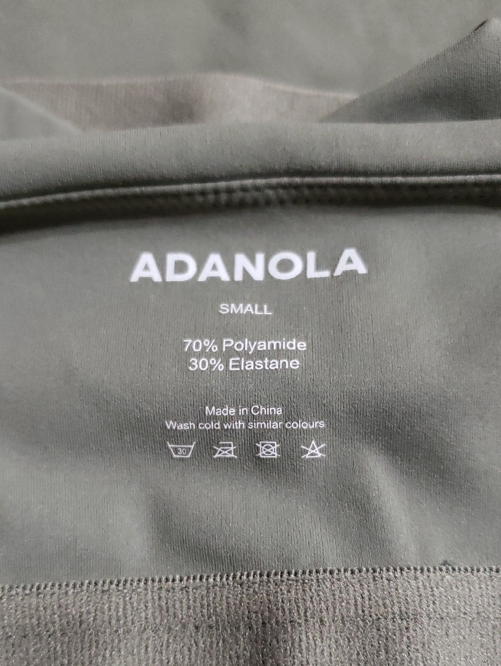 Adanola Ultimate Tank Bra Top In Olive Green. Size: Small - Picture 6 of 6